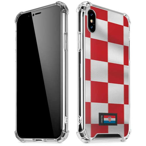 Croatia Soccer Flag iPhone XS Max Clear Case